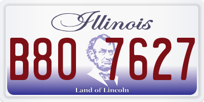 IL license plate B807627