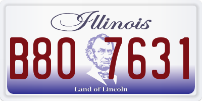 IL license plate B807631