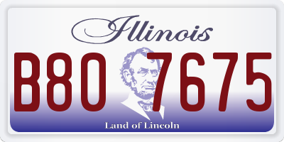 IL license plate B807675