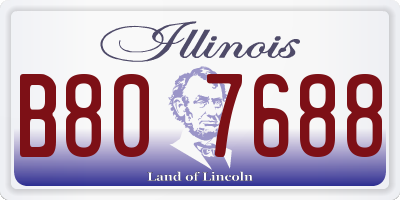 IL license plate B807688