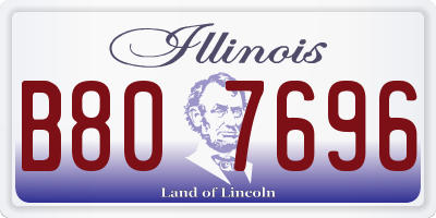 IL license plate B807696
