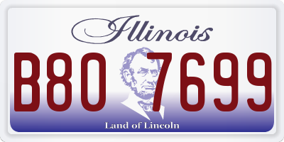 IL license plate B807699