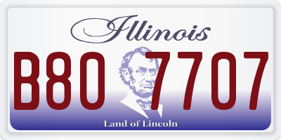 IL license plate B807707