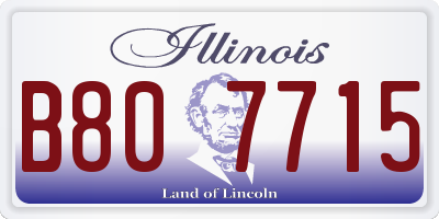 IL license plate B807715