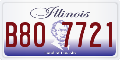 IL license plate B807721