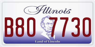 IL license plate B807730