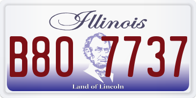 IL license plate B807737