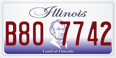 IL license plate B807742