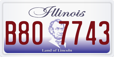 IL license plate B807743