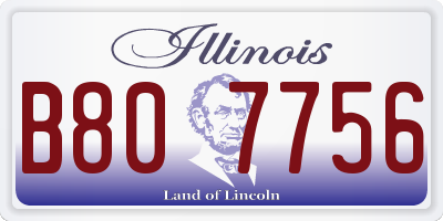 IL license plate B807756