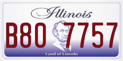 IL license plate B807757