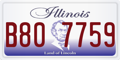 IL license plate B807759