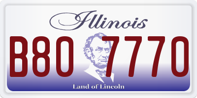 IL license plate B807770