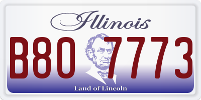 IL license plate B807773