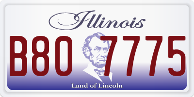 IL license plate B807775