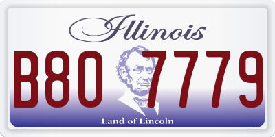 IL license plate B807779