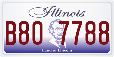 IL license plate B807788