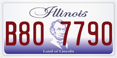 IL license plate B807790
