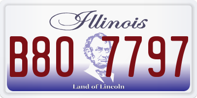 IL license plate B807797
