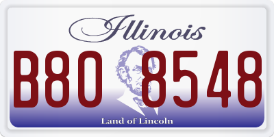 IL license plate B808548