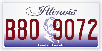 IL license plate B809072