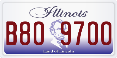 IL license plate B809700