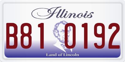 IL license plate B810192