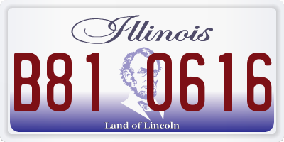 IL license plate B810616