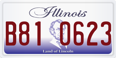IL license plate B810623