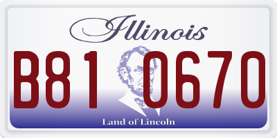 IL license plate B810670