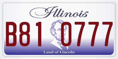 IL license plate B810777
