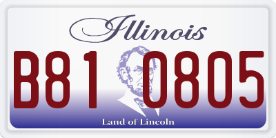 IL license plate B810805