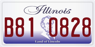 IL license plate B810828