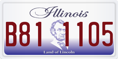 IL license plate B811105