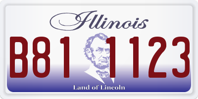 IL license plate B811123