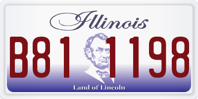 IL license plate B811198