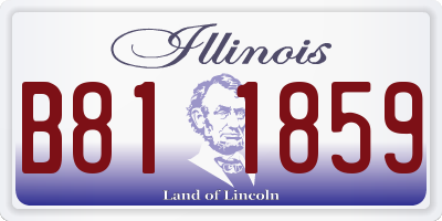 IL license plate B811859