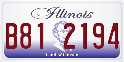 IL license plate B812194
