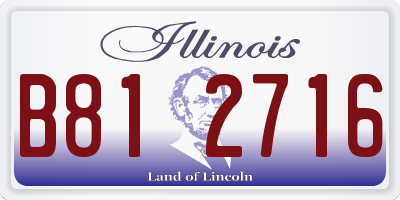 IL license plate B812716