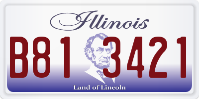 IL license plate B813421
