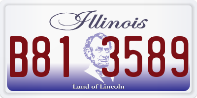 IL license plate B813589