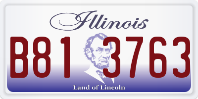 IL license plate B813763