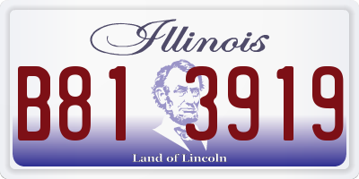 IL license plate B813919