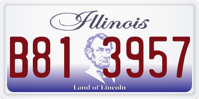 IL license plate B813957