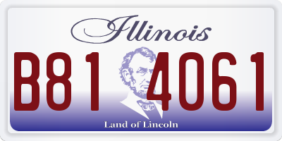IL license plate B814061