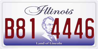 IL license plate B814446