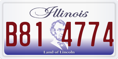 IL license plate B814774