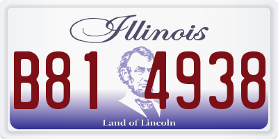 IL license plate B814938