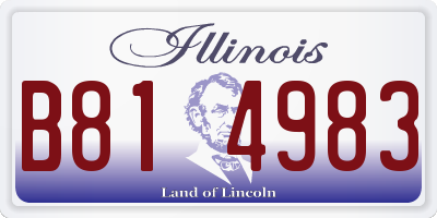IL license plate B814983