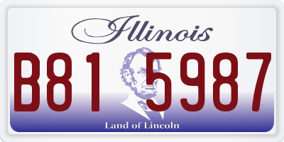 IL license plate B815987